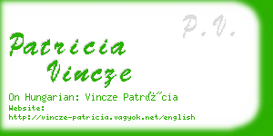 patricia vincze business card